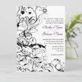 Oiseaux et tourbillons Invitations de mariage (Debout devant)
