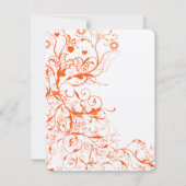 Oiseaux et tourbillons Invitations de mariage (Dos)