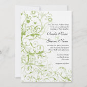 Oiseaux et tourbillons Invitations de mariage #17 (Devant)