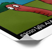 Oiseaux et vers Le Grim Beaker Posters amusants (Coin)