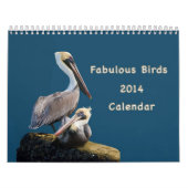 Oiseaux fabuleux calendrier de 12 mois (Protection)