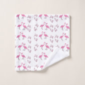 Oiseaux Flamants roses roses (Gant de toilette)