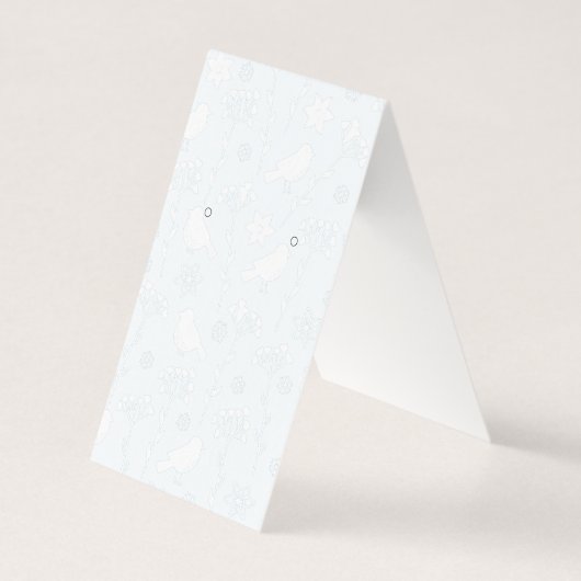 Oiseaux & Fleurs Pastel Tente Porte Cartes d'Affic (Front)