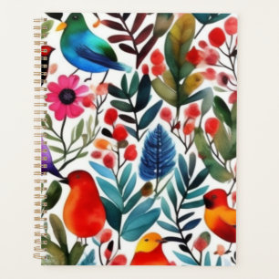 Oiseaux floraux colorés
