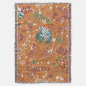 Oiseaux Floraux Whimsical Jeter Couverture (devant Vertical)