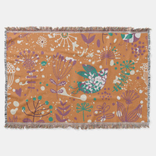 Oiseaux Floraux Whimsical Jeter Couverture