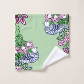 Oiseaux folkloriques Fleurs Acorns (Gant de toilette)