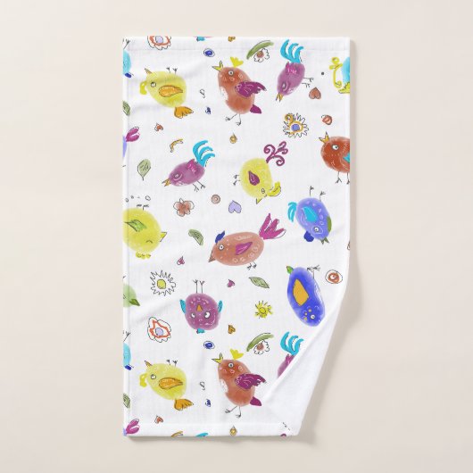 Oiseaux fous (Serviette à main)