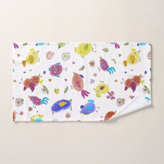 Oiseaux fous (Serviette à main)