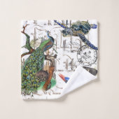 Oiseaux français de martin-pêcheur de tortue de (Gant de toilette)