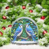 Oiseaux geai bleu en papier découpé (Noël)
