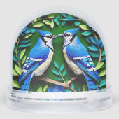 Oiseaux geai bleu en papier découpé (Arrière)