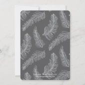 Oiseaux gris d'une plume Invitations de mariage (Dos)