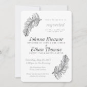Oiseaux gris d'une plume Invitations de mariage (Devant)