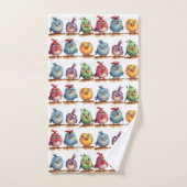 Oiseaux lunaires (Serviette à main)