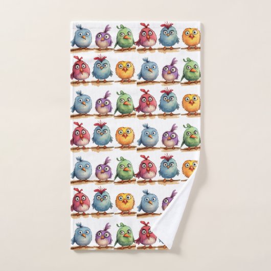 Oiseaux lunaires (Serviette à main)