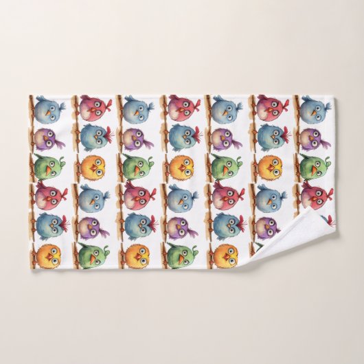 Oiseaux lunaires (Serviette à main)