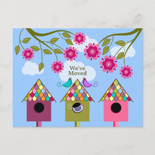 Oiseaux lunaires Faire-part mobiles (Devant)