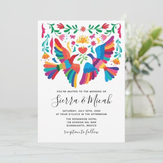 Oiseaux mexicains et Invitations floraux (Debout devant)