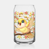 Oiseaux mignons et heureux parmi les fleurs du pri (Recto)