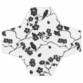 Oiseaux Motifs noirs et blancs sur les fleurs de c (Plat)