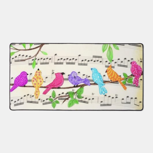 Oiseaux musicaux colorés (Recto)