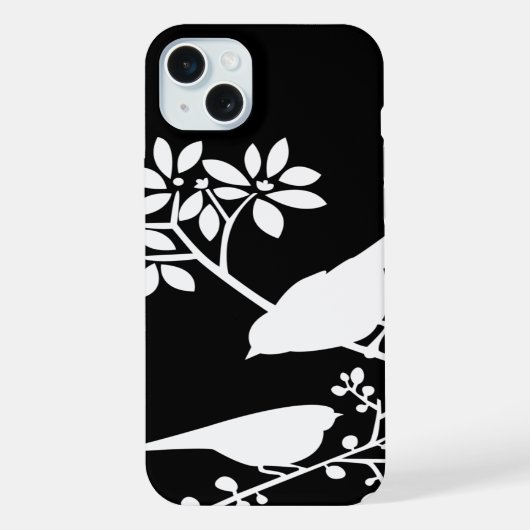 Oiseaux noirs et blancs Personnalisé iPhone 6 coqu (Verso)