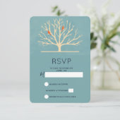 Oiseaux orange moderne dans un grand arbre RSVP (Debout devant)