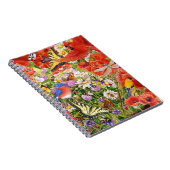 Oiseaux, papillons et carnet de notes à spirale (Côté Droit)