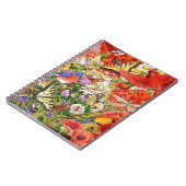 Oiseaux, papillons et carnet de notes à spirale (Côté gauche)