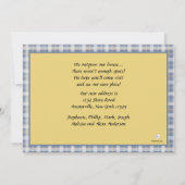 Oiseaux peints Moving Faire-part (Dos)