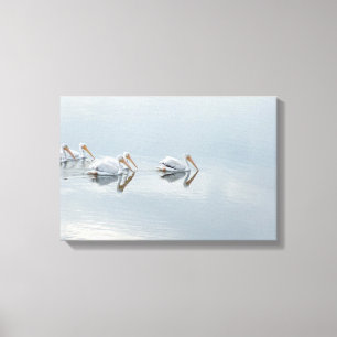 Oiseaux pélicans blancs Animaux Toile enveloppée I