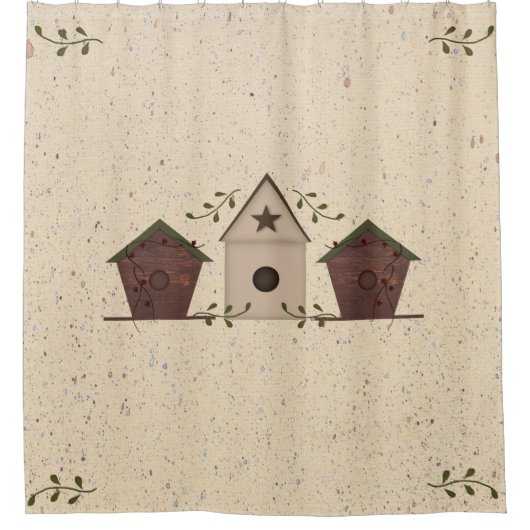 Oiseaux Primitifs Rideau de douche (Devant)