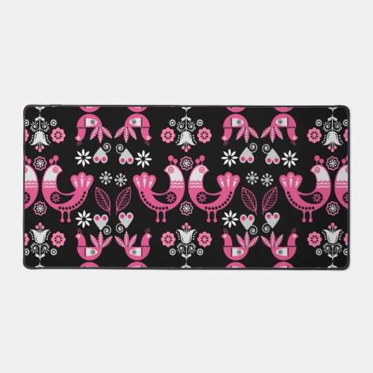 Oiseaux roses et blancs du folklore scandinave (Recto)