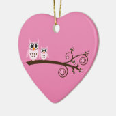 Oiseaux roses Thème Chouette Décoration Ornement d (Gauche)