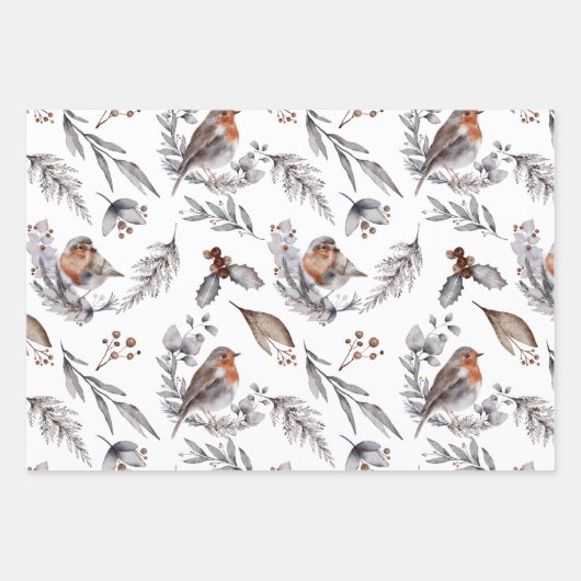 Oiseaux sauvages d'hiver Fox Feuilles Botanique (Devant)