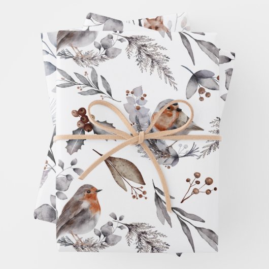 Oiseaux sauvages d'hiver Fox Feuilles Botanique (En situation)