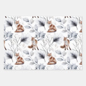 Oiseaux sauvages d'hiver Fox Feuilles Botanique (Devant 3)