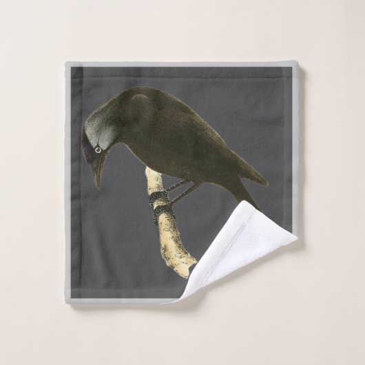 Oiseaux sauvages - Le Corbeau (Gant de toilette)
