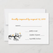 Oiseaux simples sur branche d'arbre RSVP (Dos)