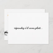 Oiseaux simples sur branche d'arbre RSVP (Devant / Derrière)