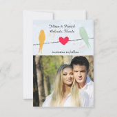 Oiseaux sur fil - 3x5 Enregistrer la carte Date (Dos)