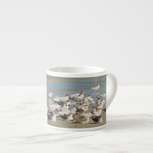 Oiseaux sur la plage Espresso Mug (Devant droit)