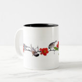 Oiseaux sur la tasse de café de coing (Devant gauche)