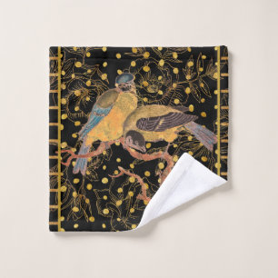 Oiseaux sur l'Élégant noir et or