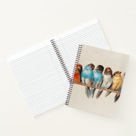 Oiseaux sur un Carnet de perches (Intérieur)