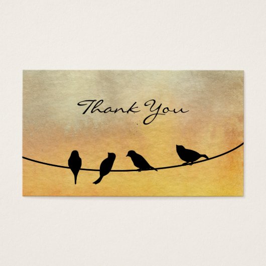 Oiseaux sur un fil Merci (Devant)