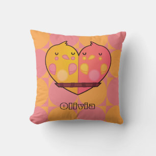 Oiseaux sur un perchoir Coussin