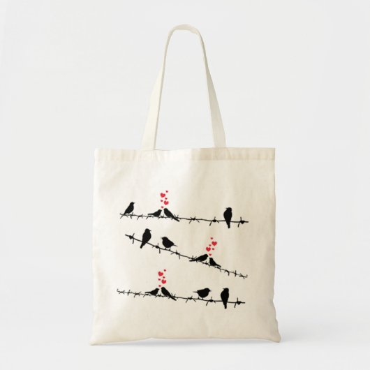Oiseaux sur un sac à provisions de fil (Devant)