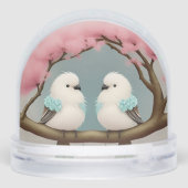 Oiseaux sur une branche de fleurs de cerisiers (Arrière)